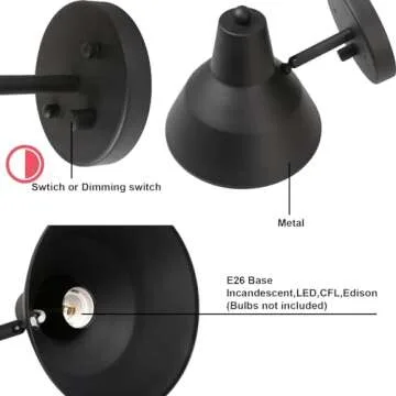Stylish Yosoan Wall Sconce with Dimming Switch
