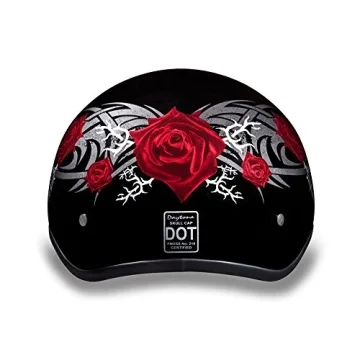 Daytona Half Skull Cap Motorcycle Helmet - DOT Approved