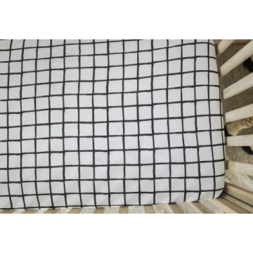 Soft OEKO-TEX Fitted Crib Sheets for Baby - Black & White Set