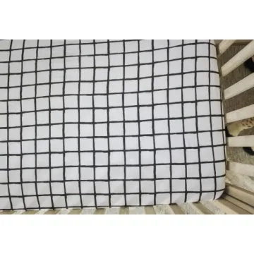 Soft OEKO-TEX Fitted Crib Sheets for Baby - Black & White Set