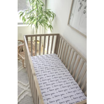Soft OEKO-TEX Fitted Crib Sheets for Baby - Black & White Set