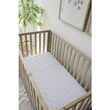 Soft OEKO-TEX Fitted Crib Sheets for Baby - Black & White Set