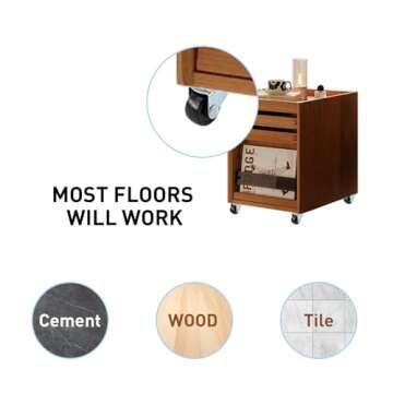 HOWDIA 1-inch Rubber Caster Wheels for Smooth Mobility