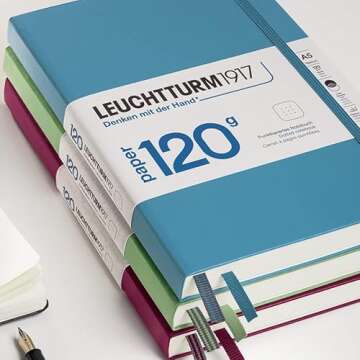 LEUCHTTURM1917-120G Special Edition - Medium A5 Ruled Hardcover Notebook (Black) - 203 Numbered Page...