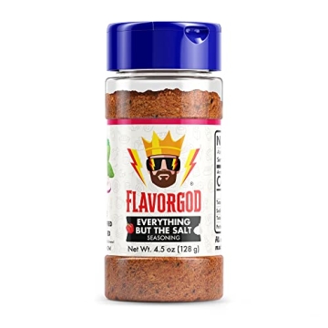 No Salt Seasoning, Everything but the Salt Seasoning by Flavor God, No Sodium, Natural, Garlic, Chil...