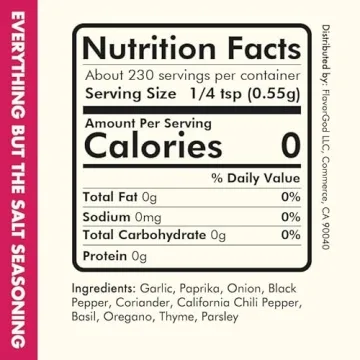 Flavor God No Salt Seasoning - Healthy Taste Enhancer
