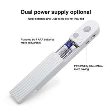 CFGROW LED Under Cabinet Lighting Motion Sensor, 3.28Ft Four Modes Bed Stairs Wardrobe Lamp Tape, Waterproof 5V USB LED Closet Night Strip Light (Warm White, 1M x 1Pack)