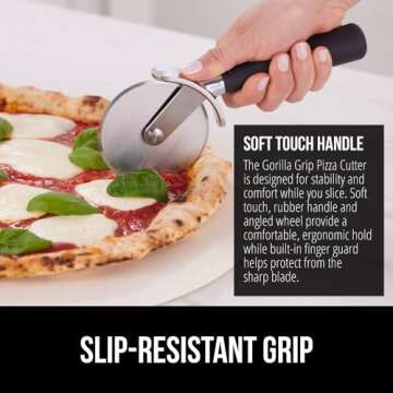 Gorilla Grip 9 Inch Pizza Cutter Wheel with Comfort Handle