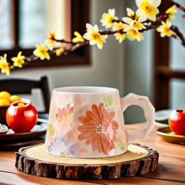 Buketou 13oz Hand-Painted Ceramic Mug - Perfect Gift