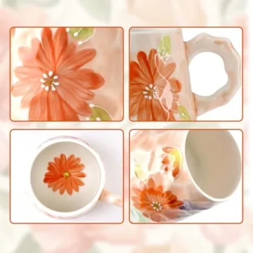 Buketou 13oz Hand-Painted Ceramic Mug - Perfect Gift