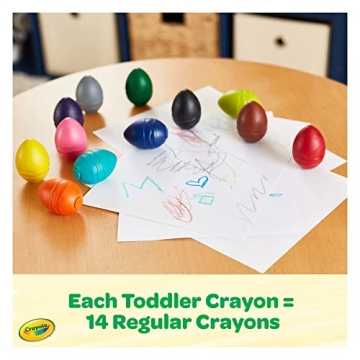 Crayola Egg Crayons, Jumbo and Washable Toddler Art