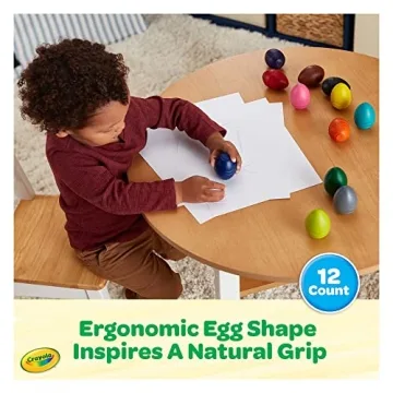 Crayola Egg Crayons, Jumbo and Washable Toddler Art