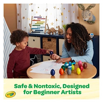 Crayola Egg Crayons, Jumbo and Washable Toddler Art