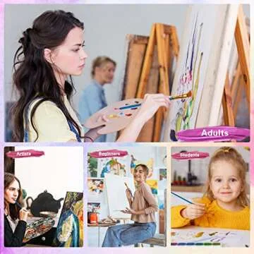 Premium 20 Pcs Paint Brushes Set for Artists and Crafters