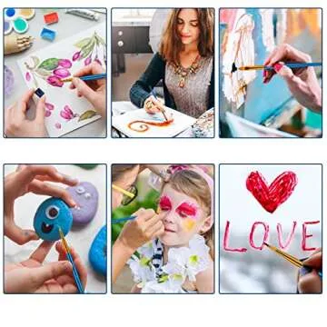 Premium 20 Pcs Paint Brushes Set for Artists and Crafters