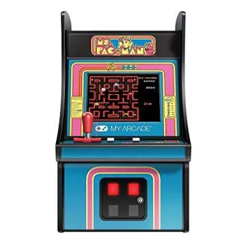 My Arcade Micro Player Mini Arcade: Ms. Pac-Man Video Game, Fully Playable, 6.75 Inch Collectible, Color Display, Speaker, Volume Buttons, Headphone Jack - Electronic Games