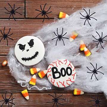 TUPARKA 100 Pcs Realistic Spider Plastic Halloween Mini Spiders Joke Toys for Haunted House Halloween Party Decoration, Black