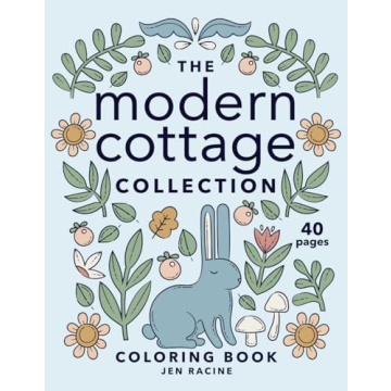 Cozy Scandinavian Coloring Book for Adults - Modern Cottage Collection