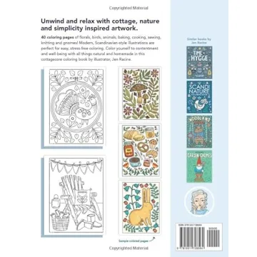 Cozy Scandinavian Coloring Book for Adults - Modern Cottage Collection