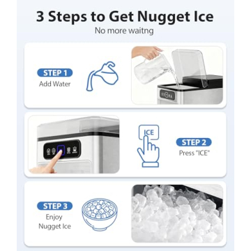 SenCre Nugget Ice Maker with 40lbs Daily Capacity