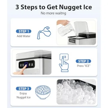 SenCre Nugget Ice Maker with 40lbs Daily Capacity