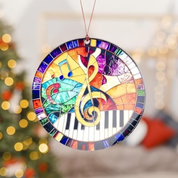 Colorful Music Note Christmas Ornament for Music Lovers