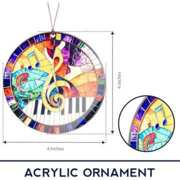 Colorful Music Note Christmas Ornament for Music Lovers