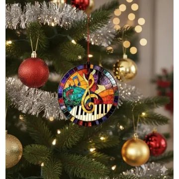 Colorful Music Note Christmas Ornament for Music Lovers
