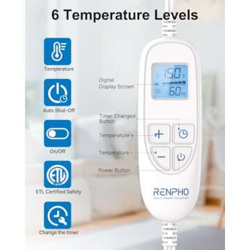 RENPHO Heating Pad for Neck and Back Pain Relief