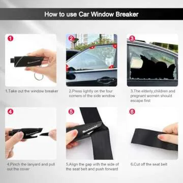RAPUDA 3-in-1 Car Safety Tool for Emergency Escape