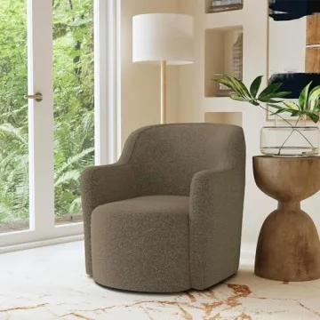 HomePop 360° Barrel Back Swivel Chair for Every Room