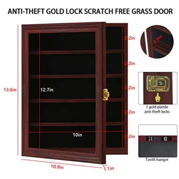 KCRasan Arrowhead Display Case - Native American Arrowhead Shadow Box Wall Mount Arrowhead Collectio...