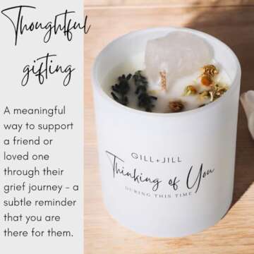 Thinking of You Candle, Bereavement Memorial Condolence Sympathy Gifts for Loss of Loved One, Father...