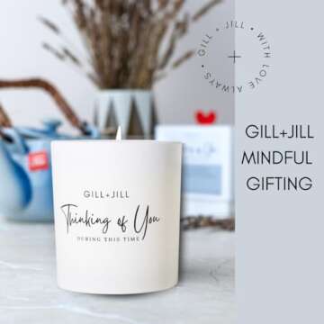 Thinking of You Candle, Bereavement Memorial Condolence Sympathy Gifts for Loss of Loved One, Father, Mother, Grief Gifts, Miscarriage Gifts, Paraffin-Free 100% Natural Soy Wax Blend with Lavender