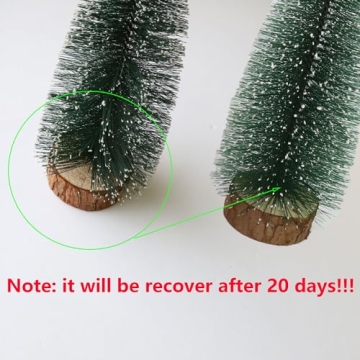 Mini Christmas Trees with Snow for Festive Decorations