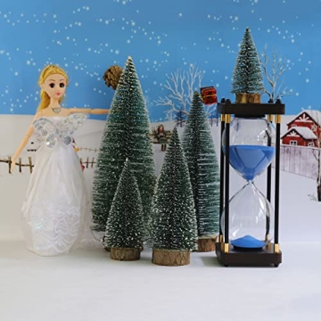 Mini Christmas Trees with Snow for Festive Decorations
