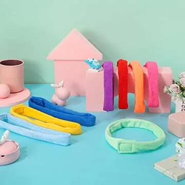 Hicarer 8 Pieces Chew Necklaces for Sensory Kids, Soft and Absorbent Terry Cloth Teething Chewy Necklace Absorbent Alternative to Chewing Clothing for Boys and Girls (Vibrant Colors)