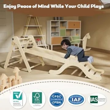 Pikler Triangle Set for Toddlers 1-3 Years - 7-in-1