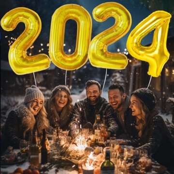 Cadeya 2024 Graduation Balloons, Huge Gold Numbers Aluminum Foil Balloons for Class of 2024 Graduation Party Decorations Supplies