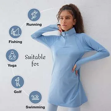 Sorbet Women's Long Sleeve UV Protection Shirts - Athletic Fit