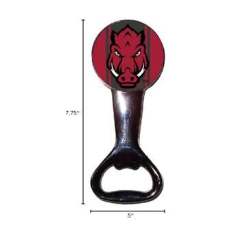 ARKANSAS RAZORBACKS BOTTLE OPENER-UNIVERSITY OF ARKANSAS MAGNETIC BOTTLE OPENER Officially Licensed Collegiate Product