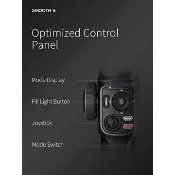 Zhiyun Smooth 5 Phone Gimbal, 3-Axis Handheld Smartphone Stabilizer with Grip Tripod, AI Face Tracking for iPhone Android Portable & Foldable, YouTube TikTok Video, FiLMiC Pro