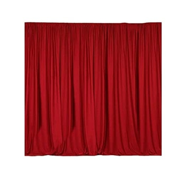BalsaCircle 10 ft Red Polyester Backdrop Curtains for Events