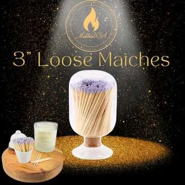 100 Count Purple Safety Matches for Home & Decor