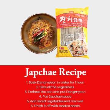 Wang Korean Glass Noodles for Japchae Vegetable Stir-fry, Sweet Potato Noodles, Dangmyeon, 1.5 Pounds