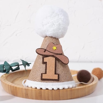 Cowboy Cone Hat for 1st Birthday - Cute & Whimsical