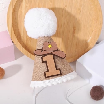 Cowboy Cone Hat for 1st Birthday - Cute & Whimsical