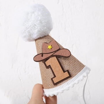 Cowboy Cone Hat for 1st Birthday - Cute & Whimsical