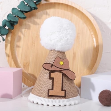 Cowboy Cone Hat for 1st Birthday - Cute & Whimsical