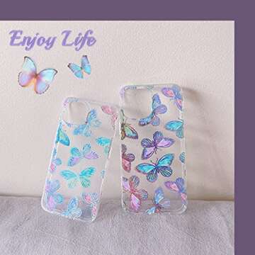 iPhone 13 Pro Max Glitter Butterfly Case for Women